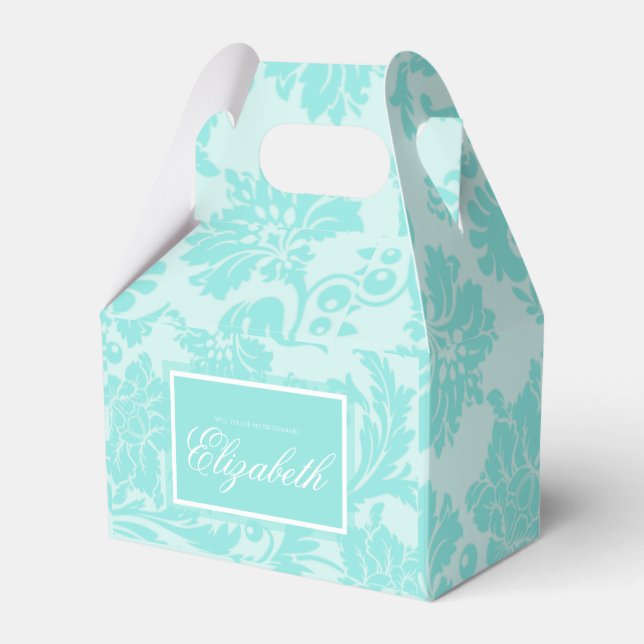 Ballotins ballotin damask turquoise (Verso)