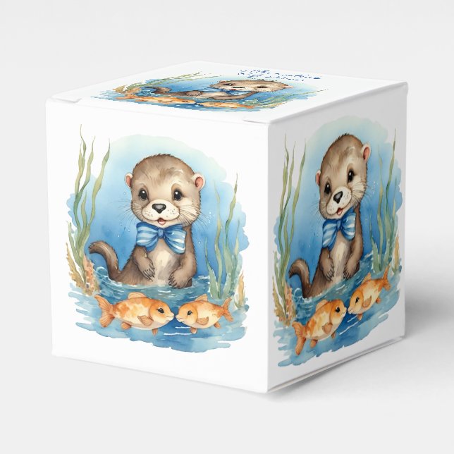 Ballotins Ballotin de Baby shower Baby Otter Boy (Verso)