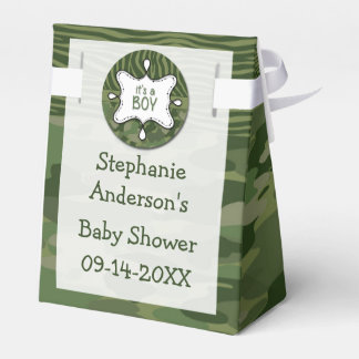 Ballotins Ballotin de Baby shower Camo Boy Vert