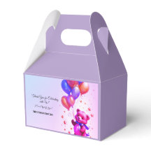 Ballotin de Baby shower de ballon Teddy Bear