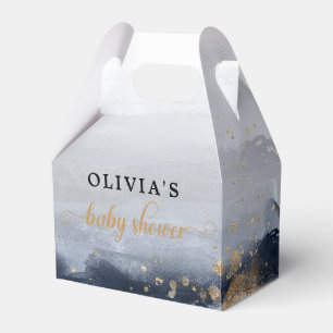 Ballotins Ballotin de Baby shower de marine et d'or