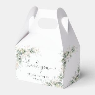Ballotins Ballotin de Baby shower d'or Eucalyptus