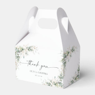 Ballotins Ballotin de Baby shower d'or Eucalyptus