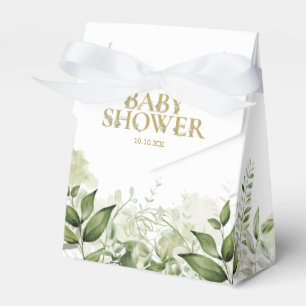 Ballotins Ballotin de Baby shower d'or Foliage verdoyant