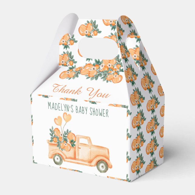 Ballotins Ballotin de Baby shower Little Cutie Orange (Verso)