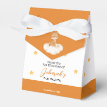 Ballotin de Baby shower Orange Cute Fox