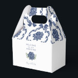 Ballotins Ballotin de bienvenue de Navy Mariage damassé<br><div class="desc">Ballotin mariage damassé. Marine. Floral.</div>