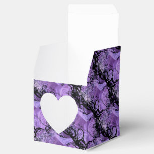 Ballotins Ballotin de coeur Motif noir et violet