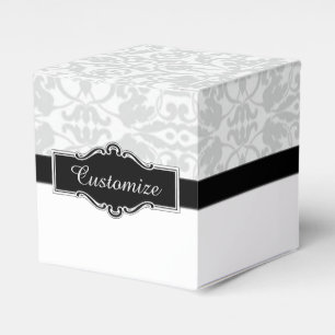 Ballotins Ballotin de cube en noir et blanc personnalisé