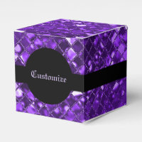 Ballotin de cube Motif de mosaïque violet mousseux