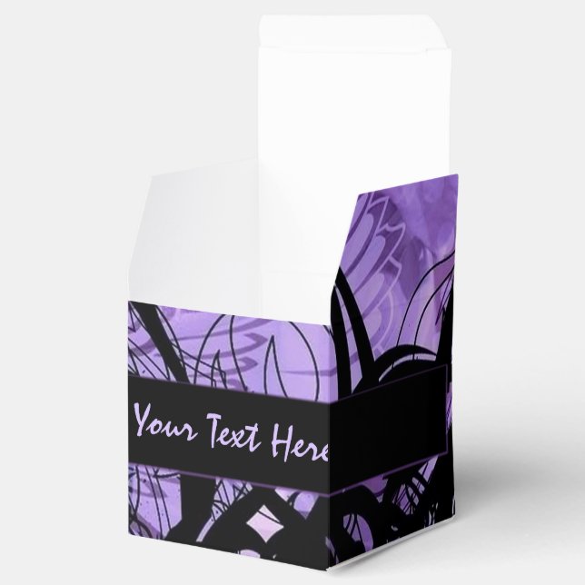 Ballotins Ballotin de cubes de Motif noir et violet (Ouvert)