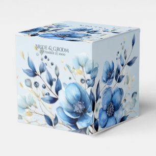Ballotins Ballotin de fleurs bleu aquarelle