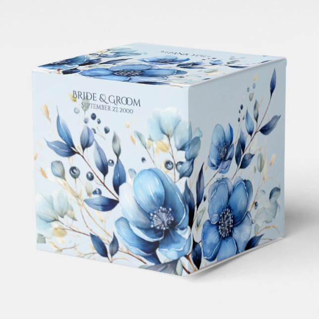 Ballotins Ballotin de fleurs bleu aquarelle (Verso)