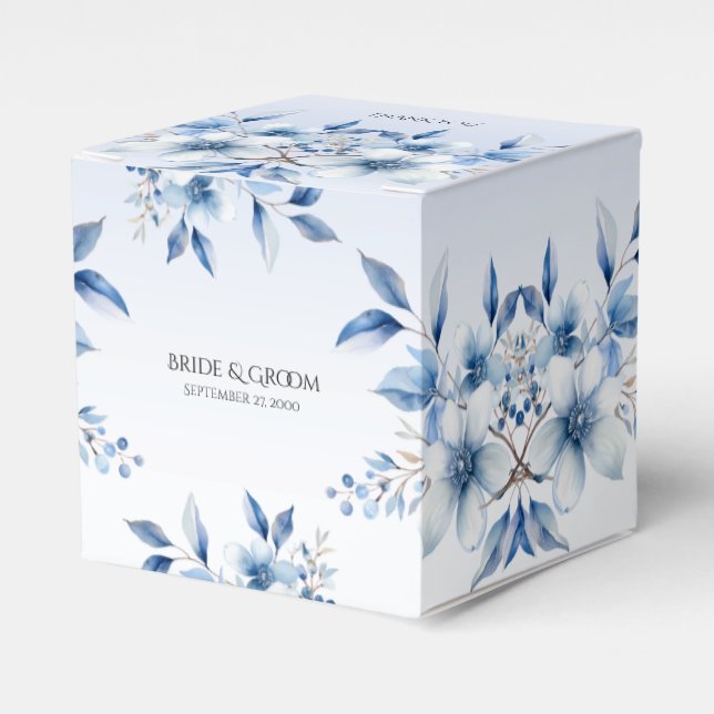 Ballotins Ballotin de fleurs bleues botaniques (Verso)