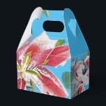 Ballotins Ballotin de gâteau Mariage rouge rose Lily bleu<br><div class="desc">Joli rose Lily Floral fleurs Mariage Ballotins de gâteau,  avec nom entièrement personnalisable. Conçu à partir d'une de mes aquarelles.</div>