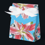 Ballotins Ballotin de gâteau Mariage rouge rose Lily bleu<br><div class="desc">Joli rose Lily Floral fleurs Mariage Ballotins de gâteau,  avec nom entièrement personnalisable. Conçu à partir d'une de mes aquarelles.</div>