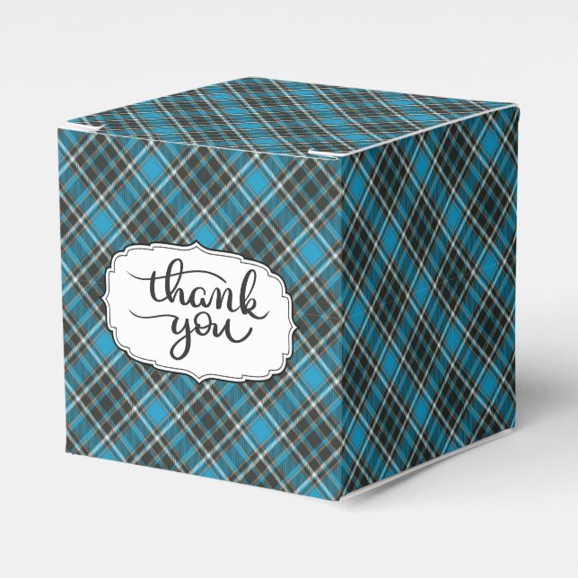 Ballotins Ballotin de Merci bleu Tartan Plaid (Verso)