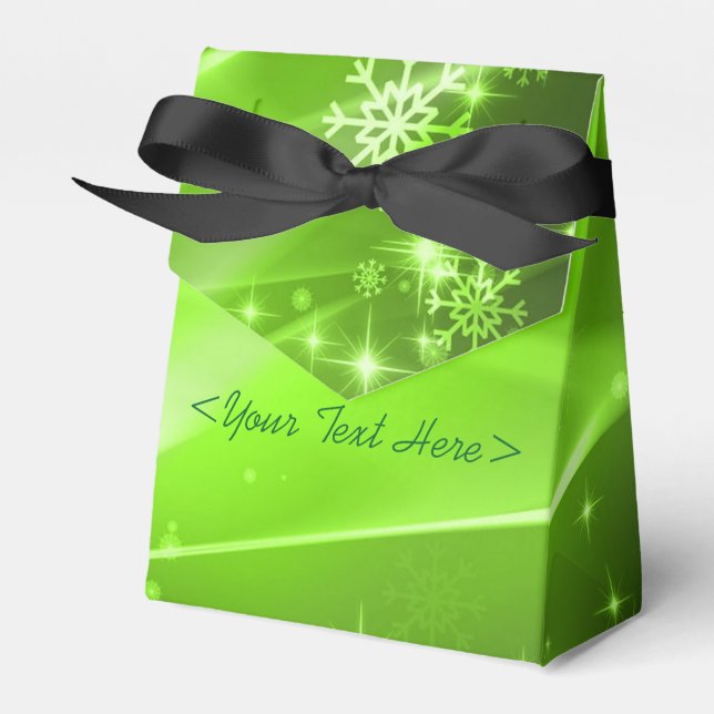 Ballotins Ballotin de Noël du Motif Green Snowflake (Verso)