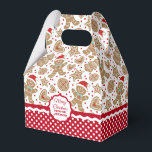 Ballotins Ballotin de pain d'épices de Noël mignon<br><div class="desc">Un motif en pain d'épices de Noël mignon décore cette boîte cadeau. C'est tellement mignon pour avoir distribué des biscuits et des gâteries de Noël. Personnalisez-le avec votre nom. Conçu pour vous par Blackberry Boulevard.</div>