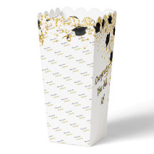 Ballotin de pop-corn Black & Gold personnalisé