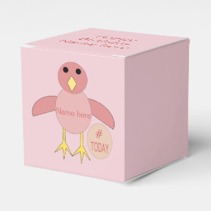 Ballotins Ballotin de poussins de fille rose personnalisé