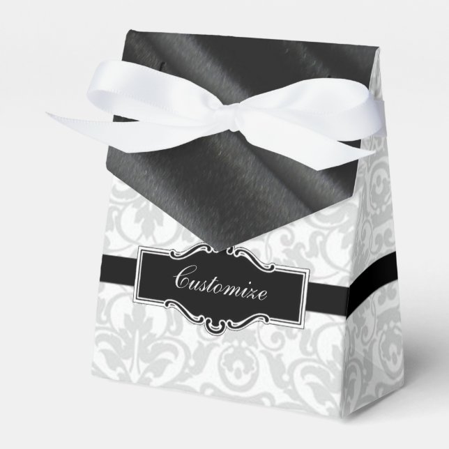 Ballotins Ballotin de tente Damas blanc et noir personnalisé (Verso)