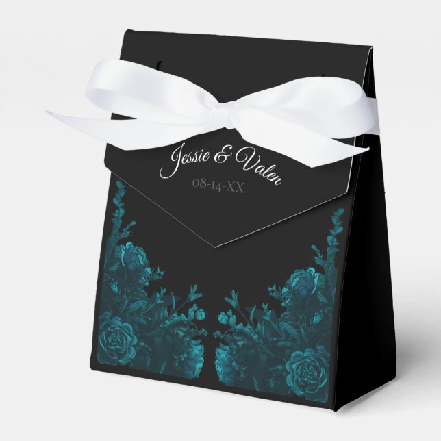 Ballotins Ballotin de tente Mariage Turquoise foncé (Verso)