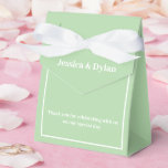 Ballotins Ballotin de traitement de fête<br><div class="desc">Cette boîte de faveur de partie est affichée dans une couleur de sage élégante. Customisez cet élément et modifiez l'exemple de texte sur le vôtre. Astuce : Ajoutez simplement vos bonnes friandises et ajoutez un ruban festif.</div>