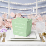 Ballotins Ballotin de traitement de fête<br><div class="desc">Cette boîte de faveur de partie est affichée dans une couleur de sage élégante. Customisez cet élément et modifiez l'exemple de texte sur le vôtre. Astuce : Ajoutez simplement vos bonnes friandises et ajoutez un ruban festif.</div>