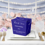 Ballotins Ballotin de traitement de fête<br><div class="desc">Cette boîte de faveur de la fête est affichée dans une élégante couleur bleue royale. Customisez cet élément et modifiez l'exemple de texte sur le vôtre. Astuce : Ajoutez simplement vos bonnes friandises et ajoutez un ruban festif.</div>