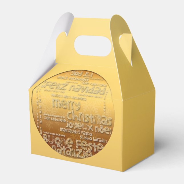 Ballotins Ballotin de voeux de Noël international d'or (Verso)