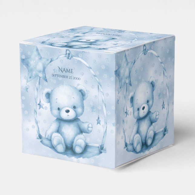 Ballotins Ballotin d'ours bleu Teddy (Verso)