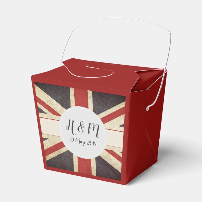 Ballotins Ballotin du Mariage royal Union Jack Monogram (Verso)