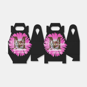 Ballotins Ballotin Fleur Faisy Chaud Rose et Noir Gerbera