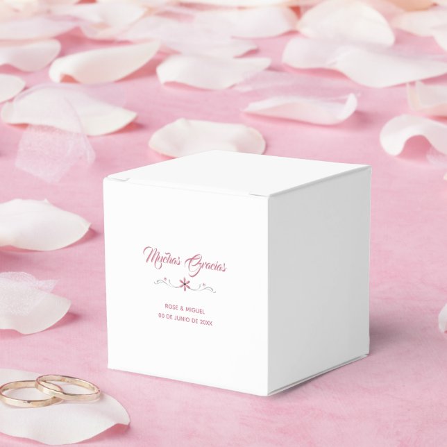 Ballotins Ballotin - Fleur rose (Mariage)
