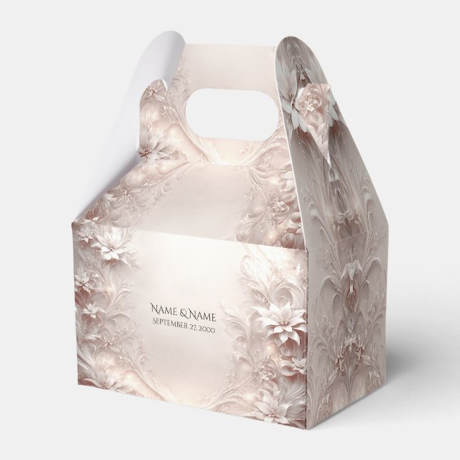 Ballotins Ballotin floral blanc ivoire (Verso)