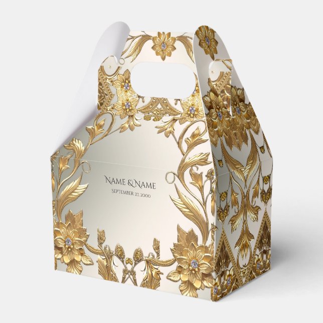 Ballotins Ballotin Floral Feuille Golden Wavy (Verso)