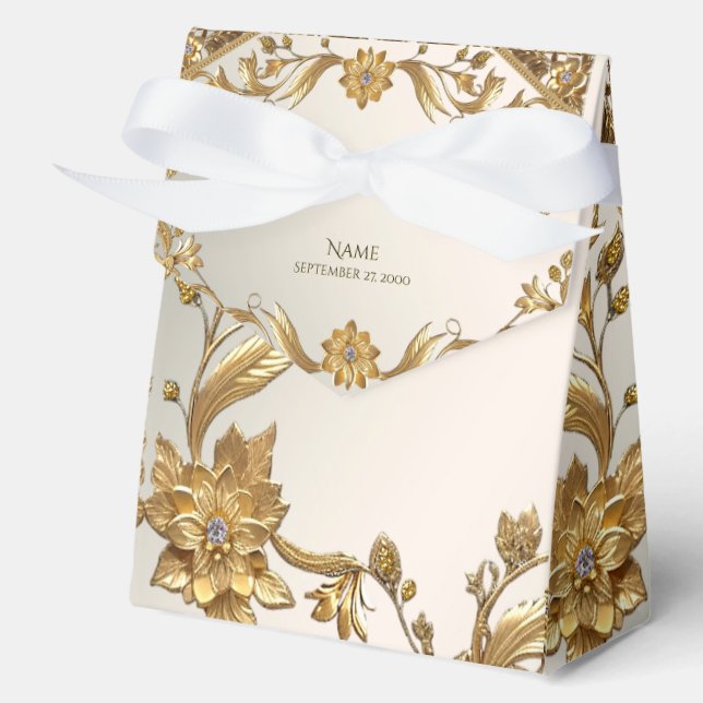 Ballotins Ballotin Floral Feuille Golden Wavy (Recto)