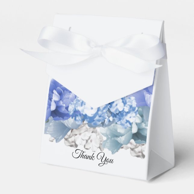 Ballotins Ballotin floral mixte bleu monochrome (Verso)