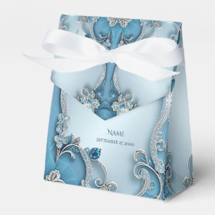 Ballotins Ballotin Floral Orné Bleu