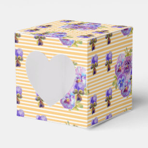 Ballotins Ballotin floral Shabby Chic Jaune Stripe Pansy