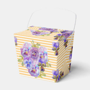 Ballotins Ballotin floral Shabby Chic Jaune Stripe Pansy