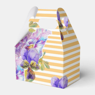 Ballotins Ballotin floral Shabby Chic Jaune Stripe Pansy