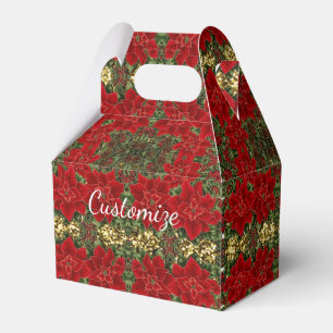 Ballotins Ballotin Gable Motif Red & Gold Poinsettia