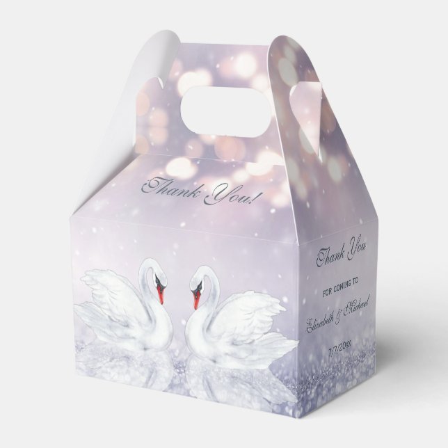 Ballotins Ballotin Mariage Merci Swans (Verso)