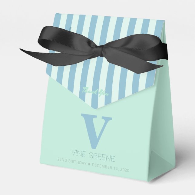 Ballotins Ballotin Monogram Green Blue Stripes (Verso)