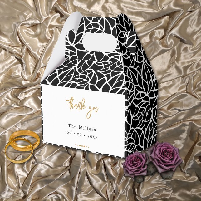 Ballotins Ballotin Motif feuille Abstrait (Abstract Leaf Pattern Favor Box)