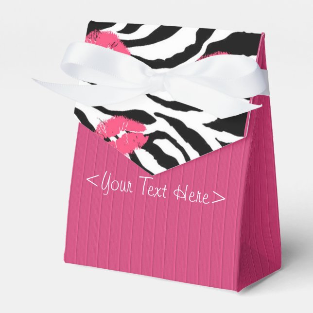Ballotins Ballotin Motif Fushia Striped Zebra et Lips (Verso)