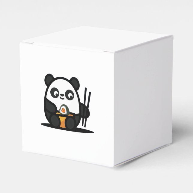 Ballotins Ballotin papier Sushi Panda, Sortir 2x2x2.75 (Verso)