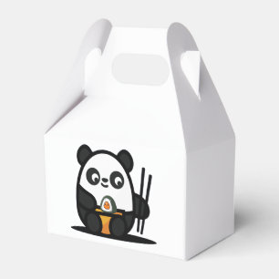 Ballotins Ballotin papier Sushi Panda, Sortir 2x2x2.75